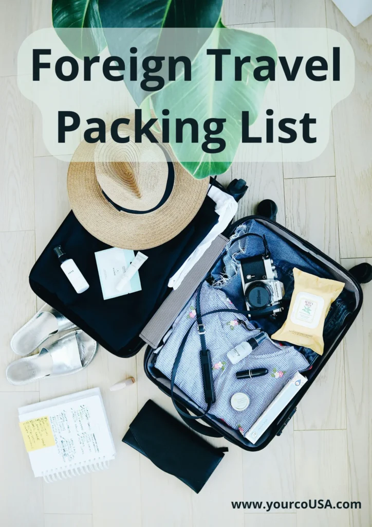 Foreign Travel Packing List